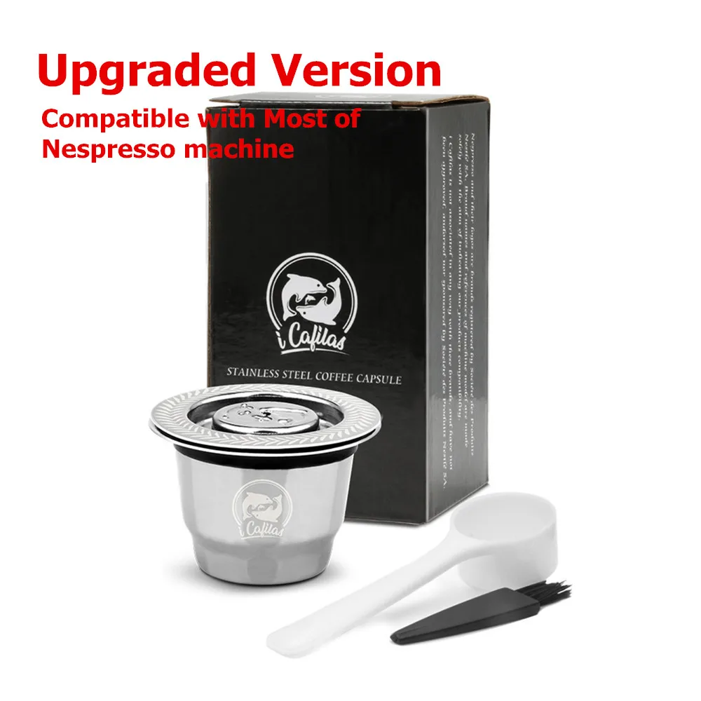 ICafilas кофейные капсулы для Nespresso, кофейные капсулы из нержавеющей стали, многоразовые Многоразовые фильтры для эспрессо-кофемашины - Цвет: As picture