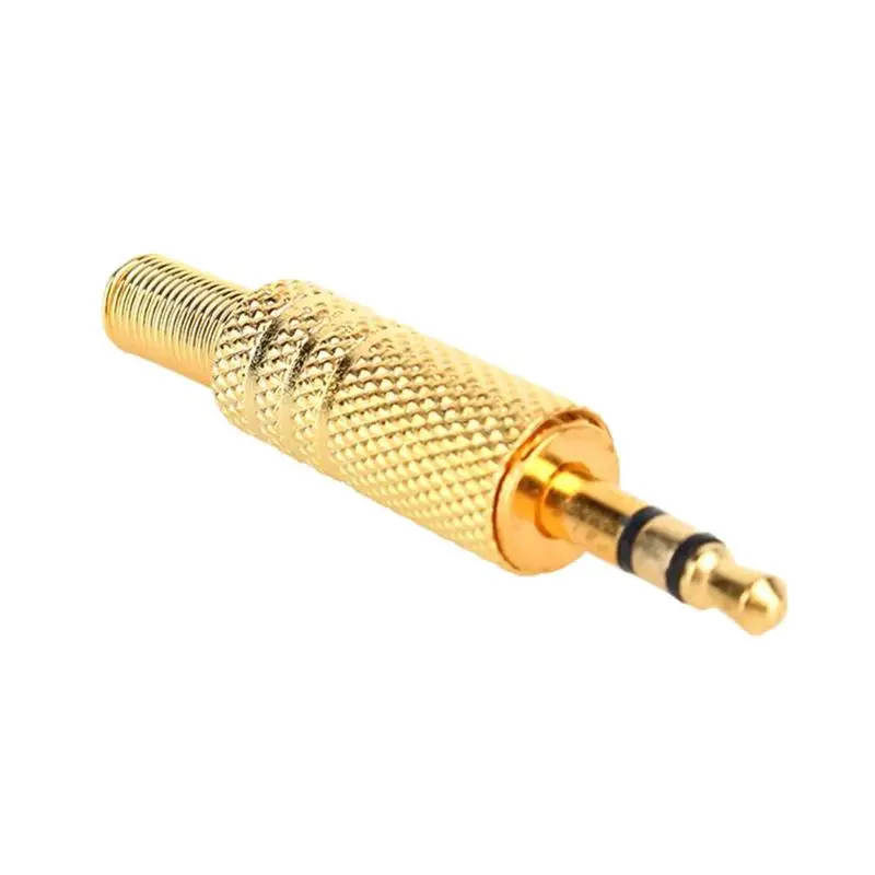 Полностью металлический двухканальный 3 5 стерео штекер мм провод для наушников