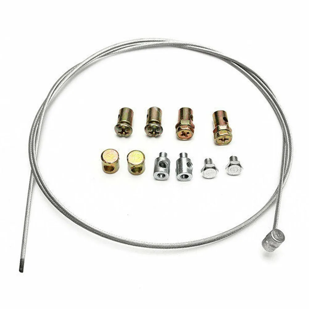 

40" Steel Wire Cable 0.06" Diameter Universal Throttle Clutch Cable Repair Kit Lawnmower Solderless Nipple With Sleeve Nut Set