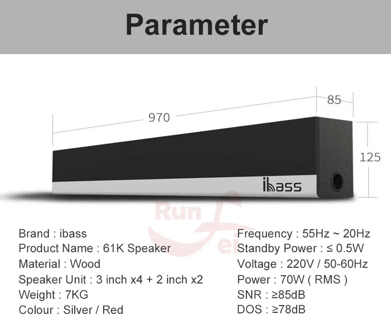 IBASS 61K Bluetooth Саундбар микрофон объемный звук домашний кинотеатр 6 единиц
