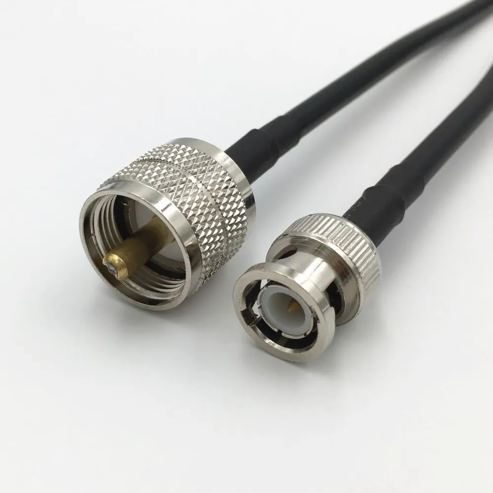 1 шт. PL259 UHF штекер BNC Разъем RF обжимной кабель Pigtail RG58/LMR195 для беспроводного