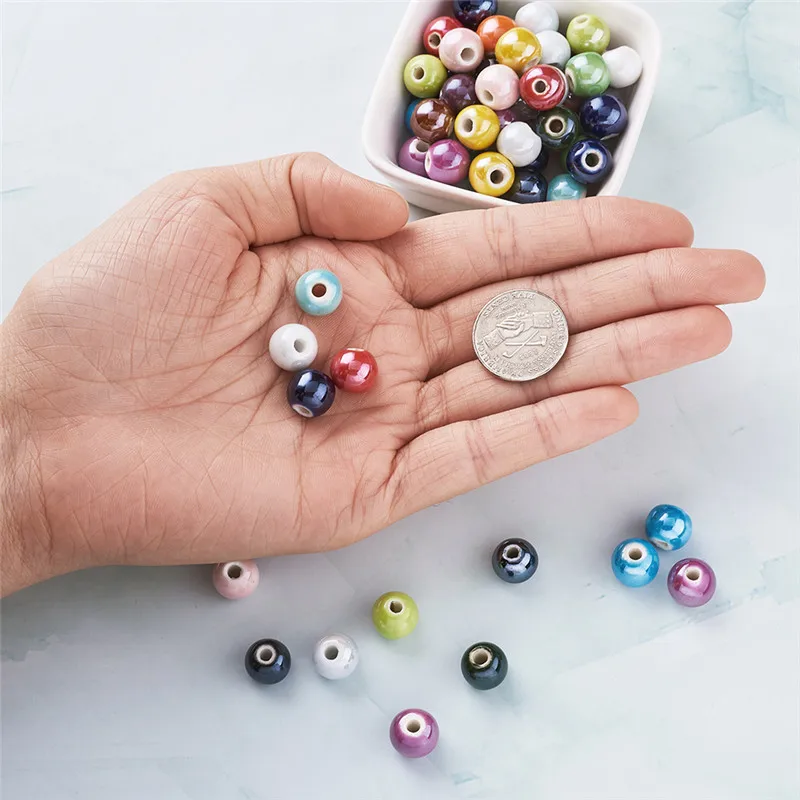 100 шт. керамические бусины для бижутерии 8 мм 10 мм|Бусины| |