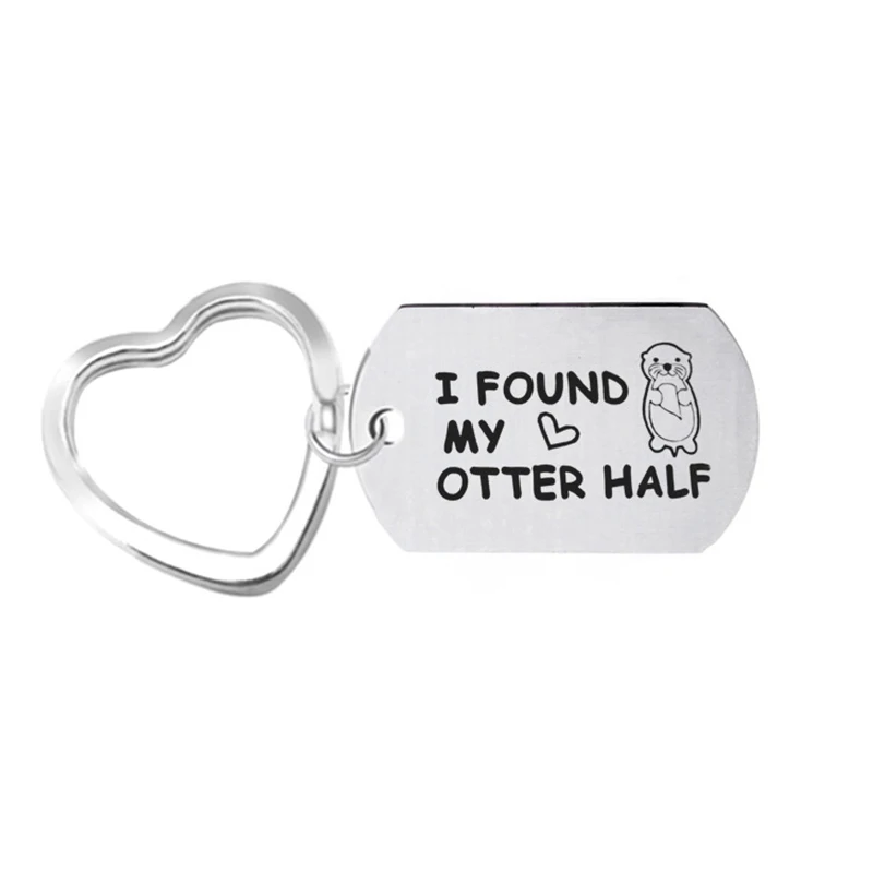 Парный брелок Lovers I Find My Otter Half Key Chain для парня девушки брелок подарки ювелирные изделия