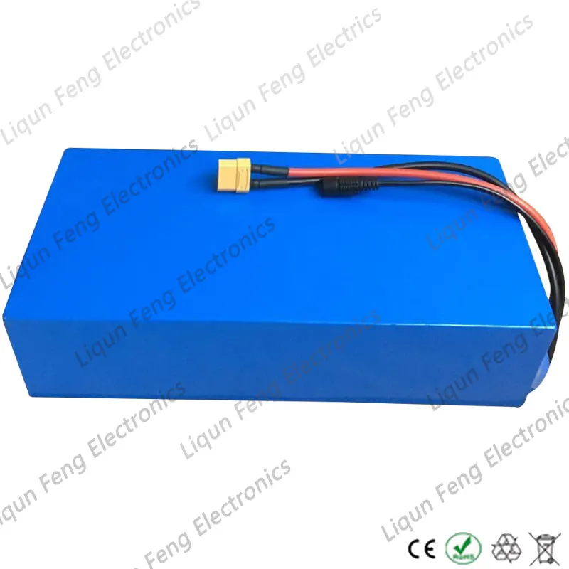 Литий ионный аккумулятор 48 в 20 Ач для электрического велосипеда 1200 Вт чехол из