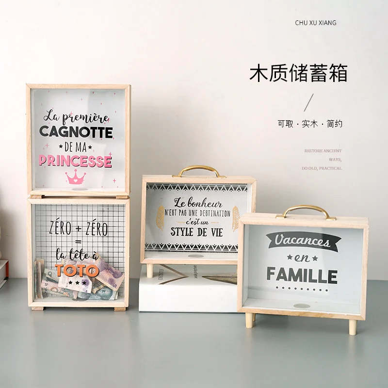 Металлическая ручка онлайн знаменитая Копилка деревянная рука сильные