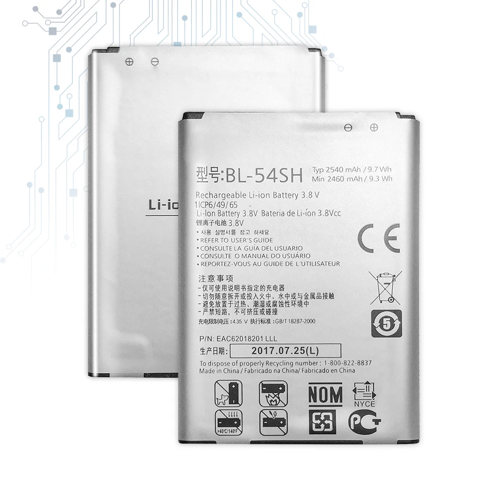 BL-54SG (BL-54SH) Батарея для LG G2 F320 F340L H522Y 2540 мА/ч F260 D728 D729 H778 H779 D722 Lg90 D410 + номер