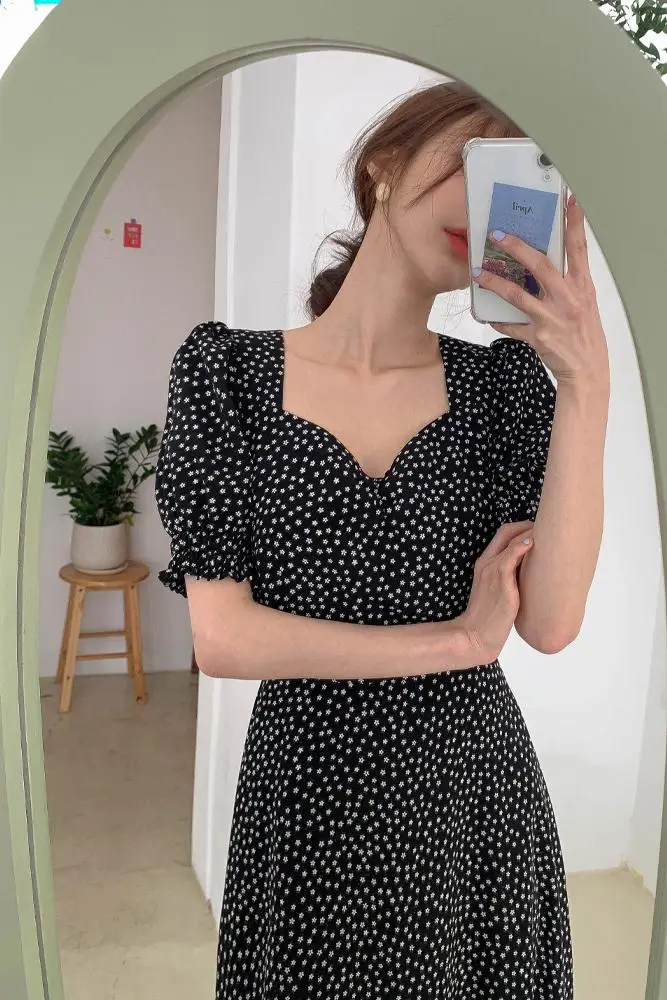 Платье женское в горошек длинное вечернее винтажное пляжное повседневное легкое