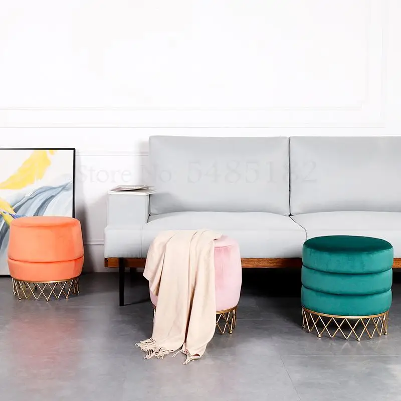 Скандинавский табурет для дивана простой домашний смены обуви современный