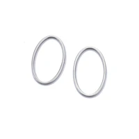 10pcs stainless steel oval circle frame earring charms ear hooks connectors diy for jewelry findings earring making supplies