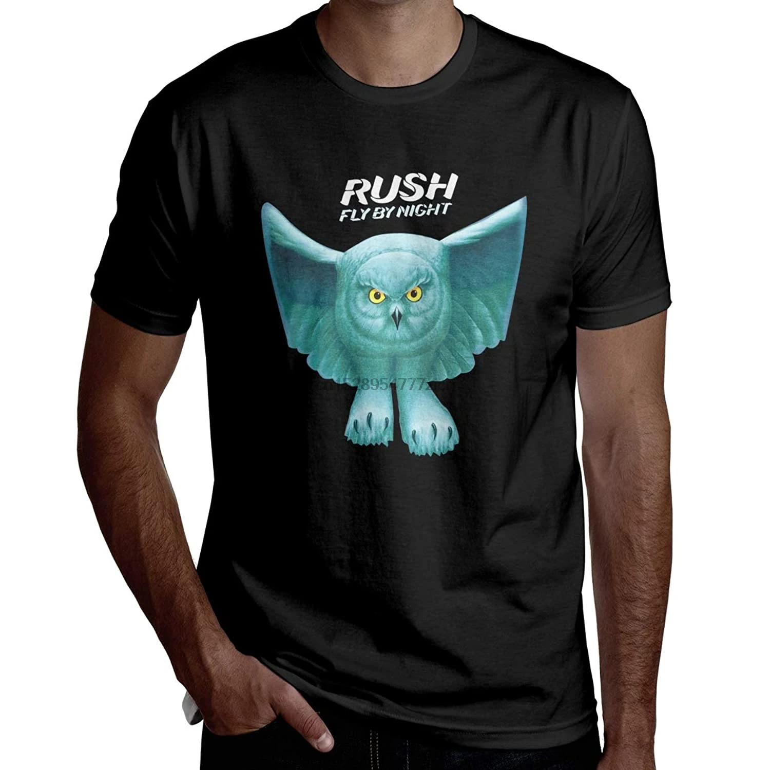 

HMDCQF Men's Rush Owl Tshirt Breathable Top Black