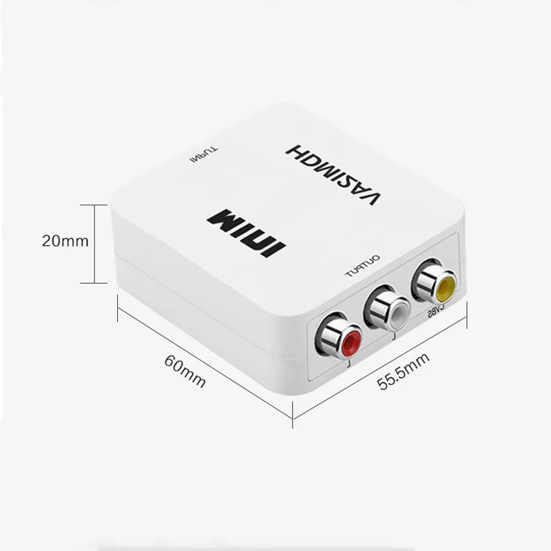 Мини адаптер AV2HDMI AV RCA HDMI Full HD 1080P 60 Гц| |