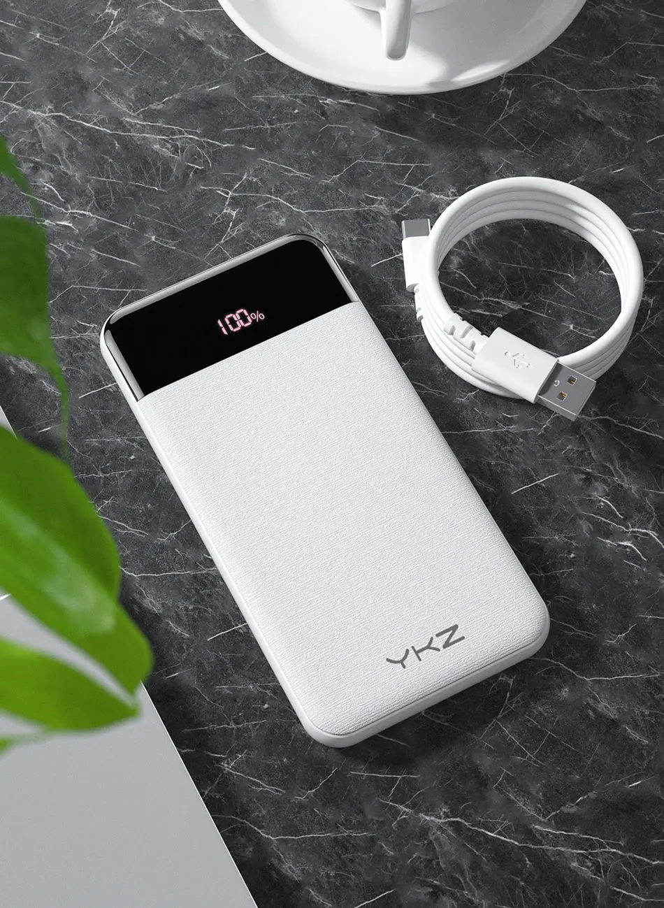YKZ QC 3,0 внешний аккумулятор 10000 мАч светодиодный портативный аккумулятор PD Быстрая зарядка 12 В внешний аккумулятор для iPhone Xiaomi Mi с USB