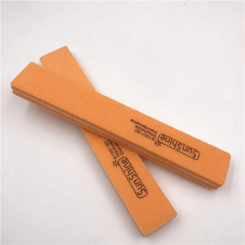 Пилки для ногтей 6 шт. профессиональные пилочки 100/180 Грит полировка тонкие