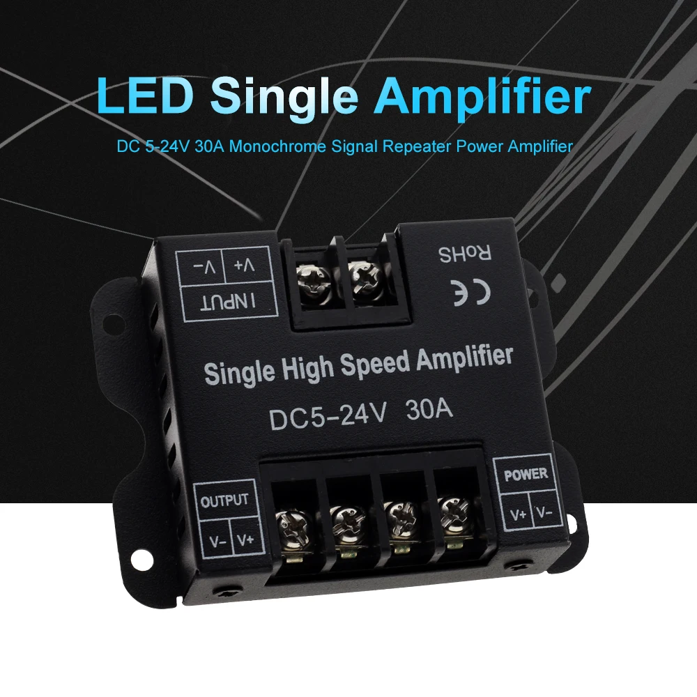 30A led ленточный усилитель DC5-24V Одноместный высокоскоростной Усилитель для одноцветной светодиодной ленты повторитель мощности консольный контроллер