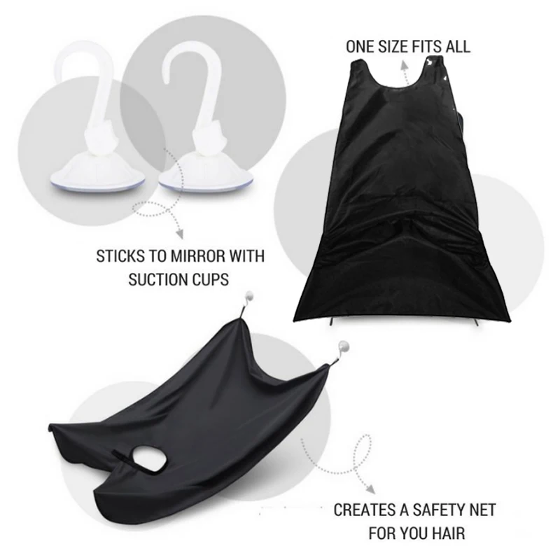 Pansly Ванная Комната Черная Борода Волосы передник для бритья мужчин волосы