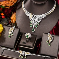kellybola 2021 luxury aristocratic female fashion zircon jewelry set high quality wedding engagement 4pcs jewelry