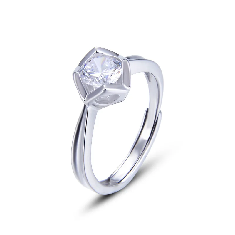 

925 Sterling Silver New Cubic Zircon Engagement Classic Rings For Women Elegant Gift Hot Sale Simple Ring Fine Jewelry Y0010