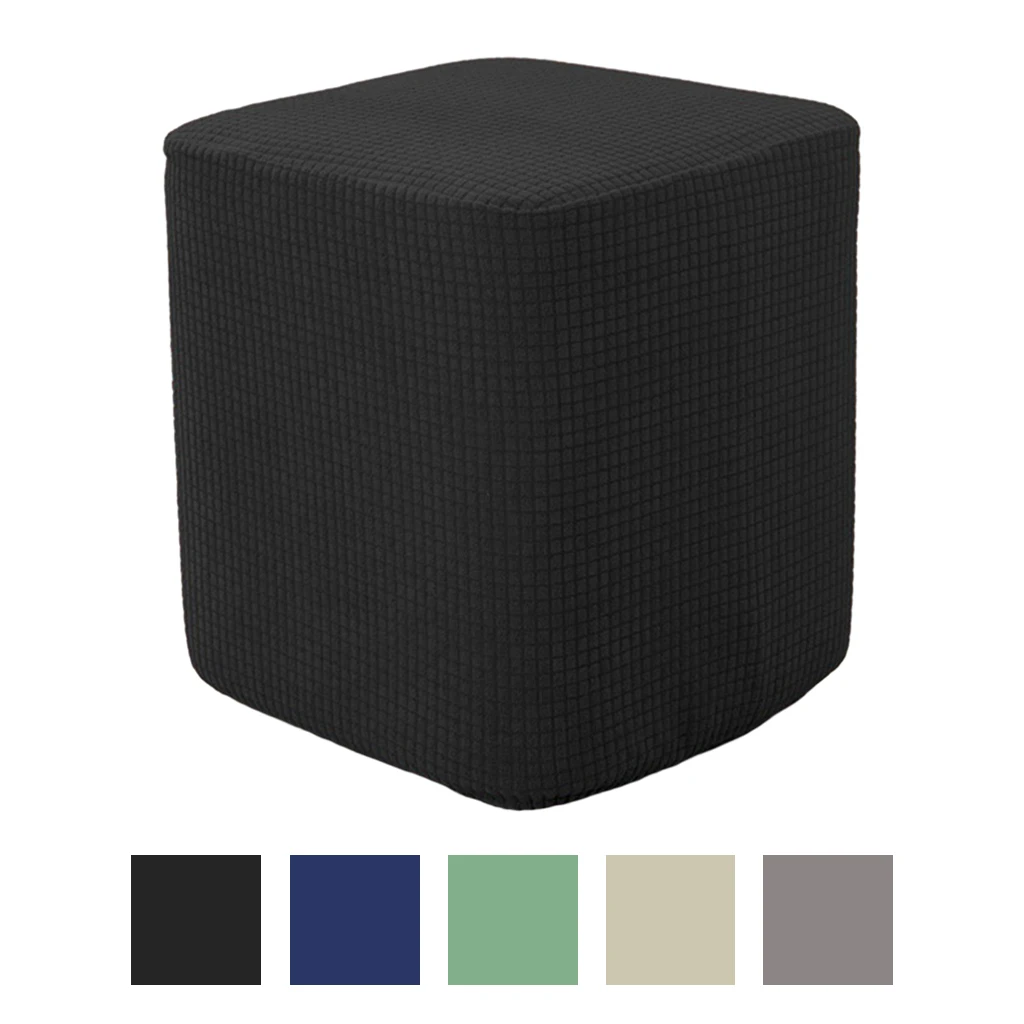 

Square Storage Stool Ottoman Covers Footstool Slipcover for Living Room