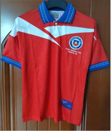 

Retro Chile 1998 99 classic soccer jersey 98 99 chile 98 retro jersey #9 ZAMORANO # 11 SALAS Football chile jersey 98