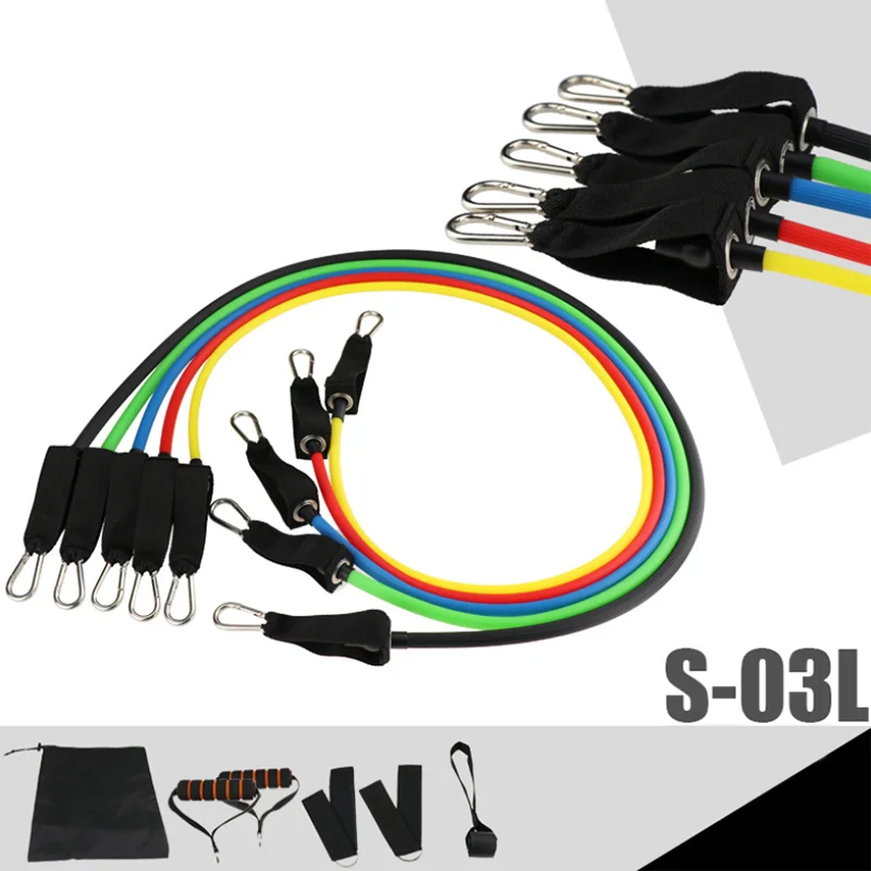 Набор эспандеров 11 шт. эластичные резиновые ленты для занятий йогой и фитнесом |