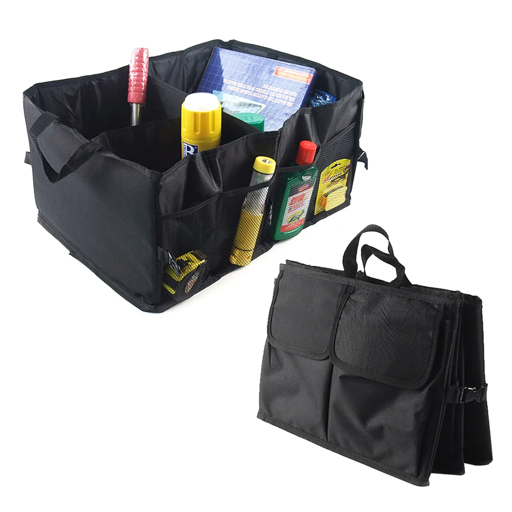 

Car Trunk Organizer Collapsible Portable Multi Compartments Trunk Storage Organizers Large Capacity Oxford Cloth Car Storage Bag