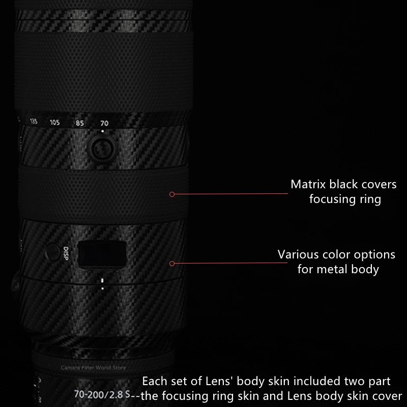 Защитная крышка для объектива NIKON NiKKOR Z 70-200 мм f/2 8 VR S защита от царапин виниловая