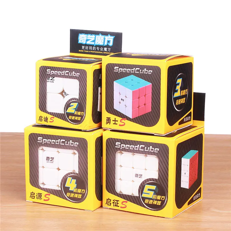 QIYI warrior 3x3x3 4x4x4 5x5x5 Волшебные кубики, детские игрушки, скоростные пазлы, куб, обучающая наклейка, меньше магических игрушек, карманный куб 2x2x2