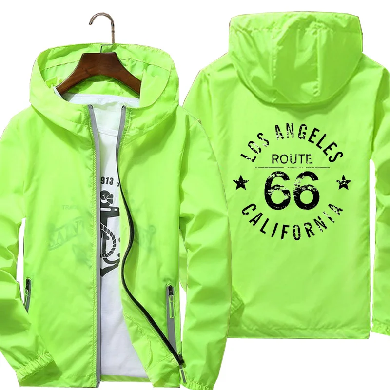 

Route 66 Los Angeles California genshin impact Windbreaker jacket Reflective Skin Sun Spring Autumn brand jacket