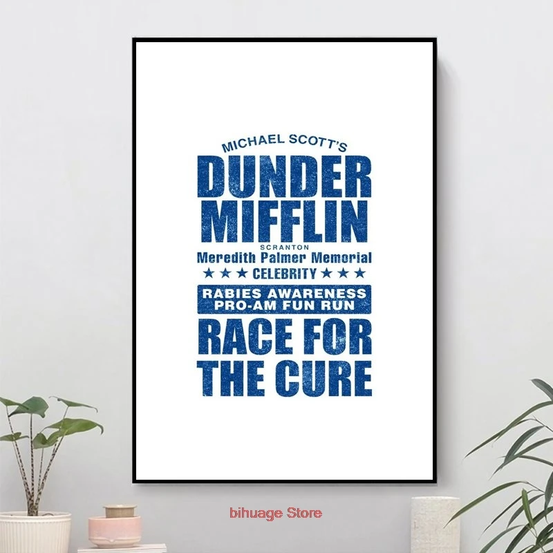Картина на холсте Dunder Mifflin постеры с изображением бешеных кроликов домашний