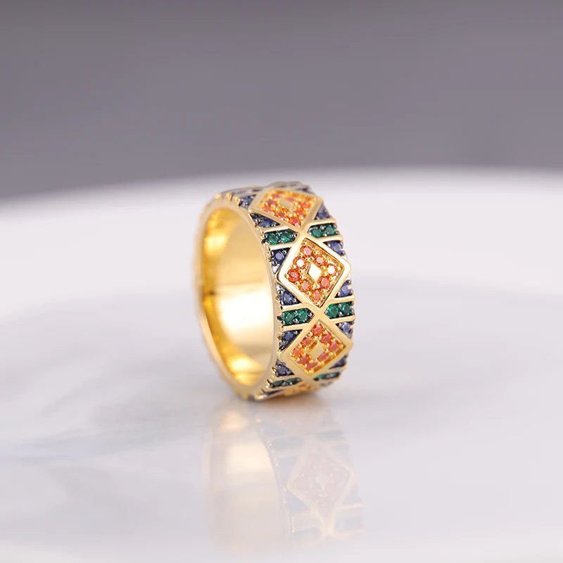 Кольцо из стерлингового серебра 925 пробы оранжевое цветное кольцо в полоску с