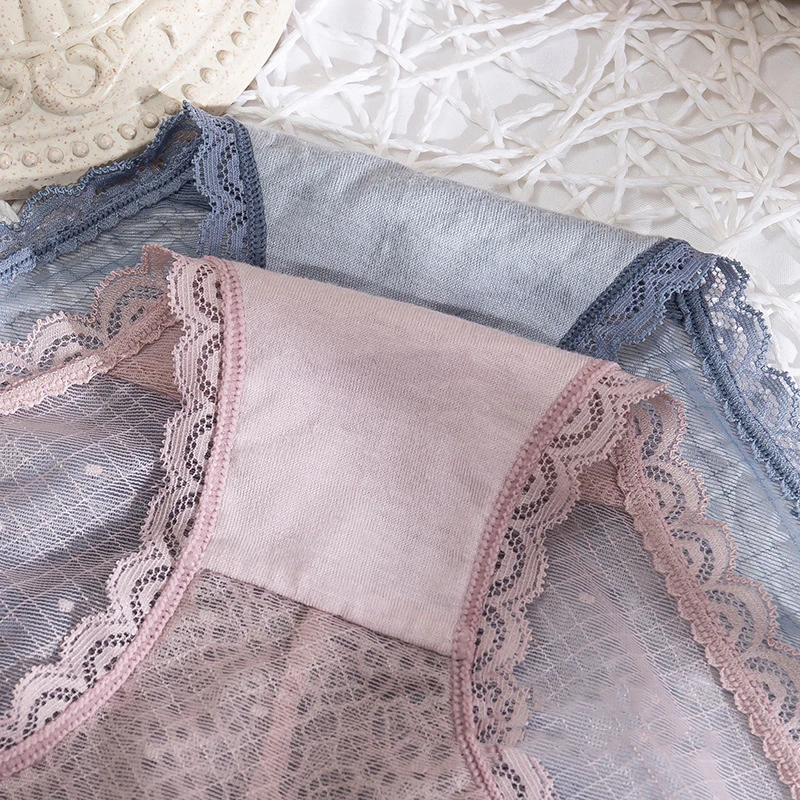 Трусики женские кружевные с заниженной талией и бантом | Женская одежда