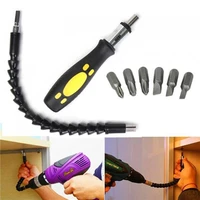 multifunction snake drill bit extender extends reach up to 12 inches with ratchet tool circular screw driver heads