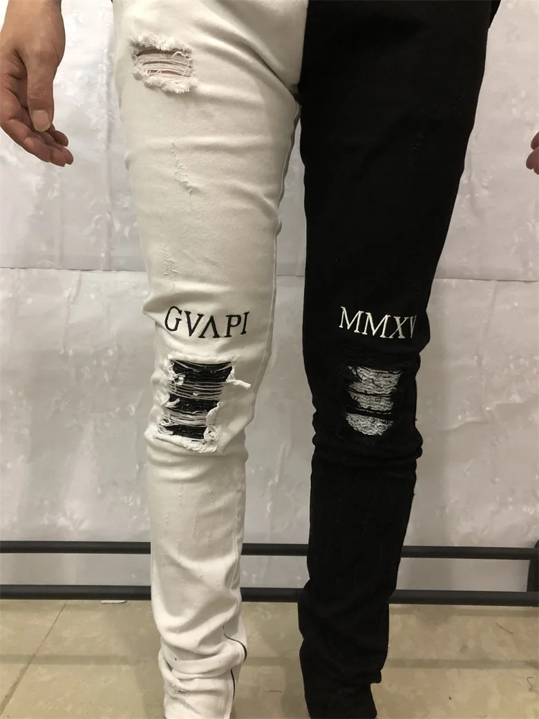 GUAPI GVAPI MMXV FUSION DENIM GHOST WHITE Брендовые мужские джинсы узкие брюки|Мужские джинсы| |