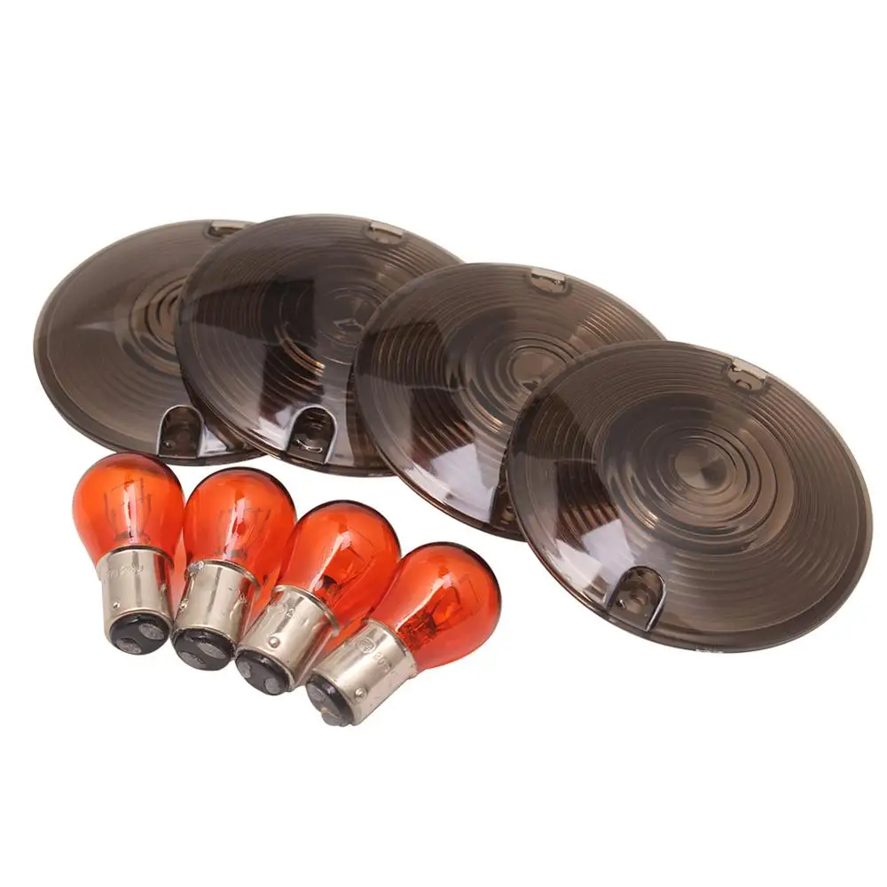 Фонарь для указателя поворота мотоцикла 4 шт. чехол объектива с лампочкой Harley