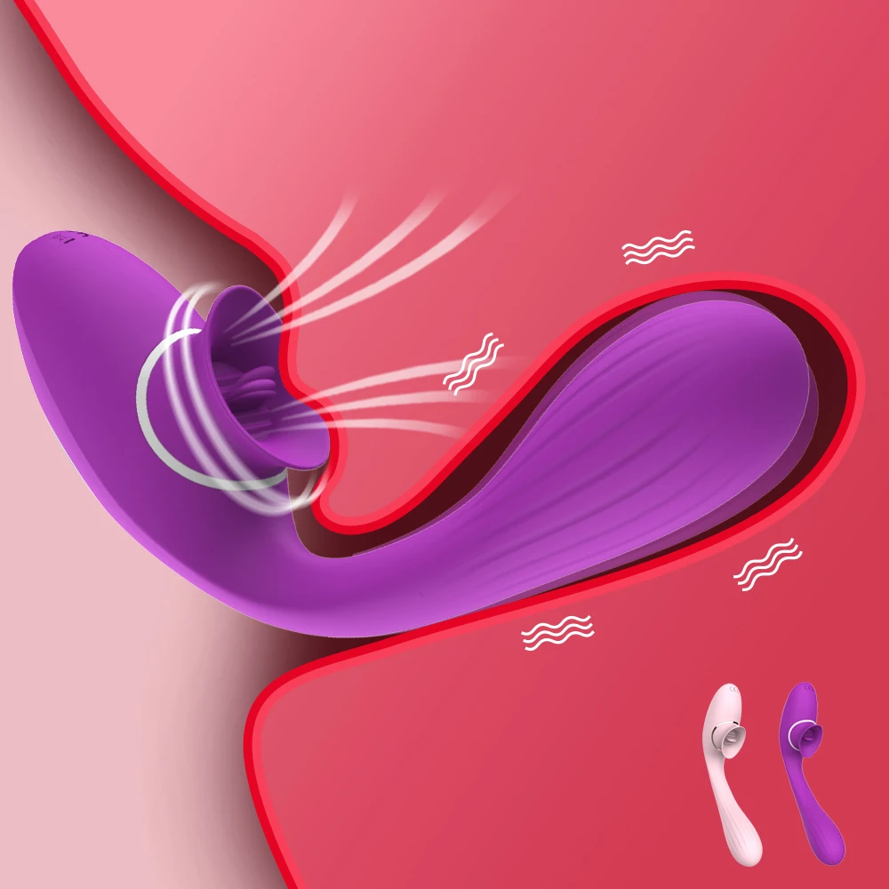 

10-frequency Tongue Licking and Vibrating Sucking Vibrators Female Bending Clitoris Sucker Nipple Vibrator Sex Toys for Women