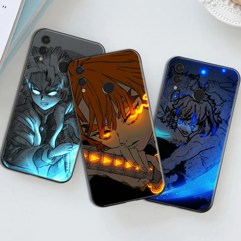 

Demon Slayer Phone Case For Huawei Honor 10 7X 8X 9X 8C 9 V9 20i V20 10i V10 Funda Soft Carcasa Back Cover Japan Anime Cartoon