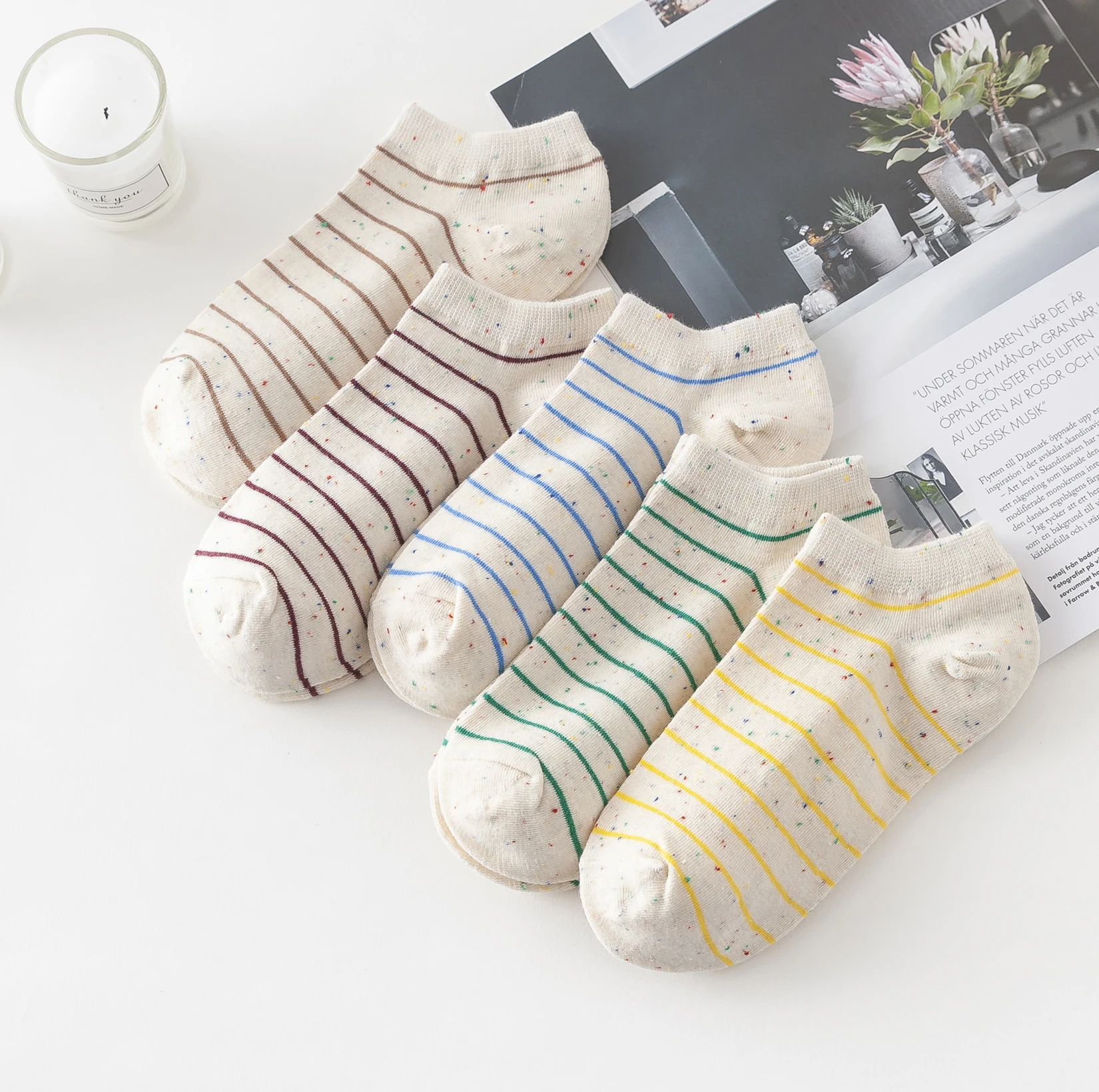 Женский носк в Корейском стиле милые носки женские полосатые носки|Носки| |