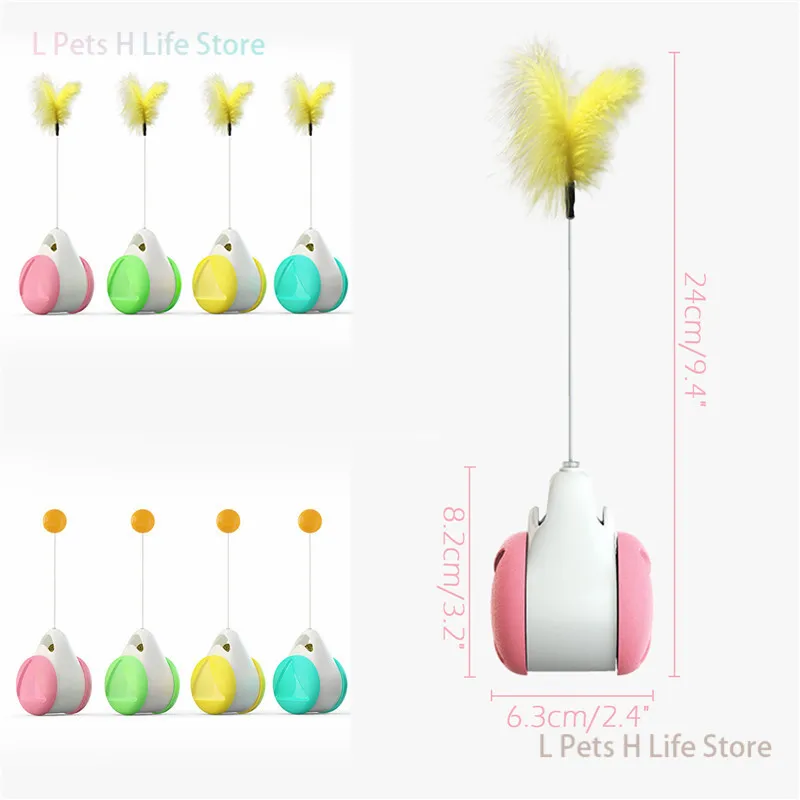 

The New Smart Cat Toy with Wheels Automatic indoor interative cat toys Lrregular Rotating tumbler funny cat No need recharge