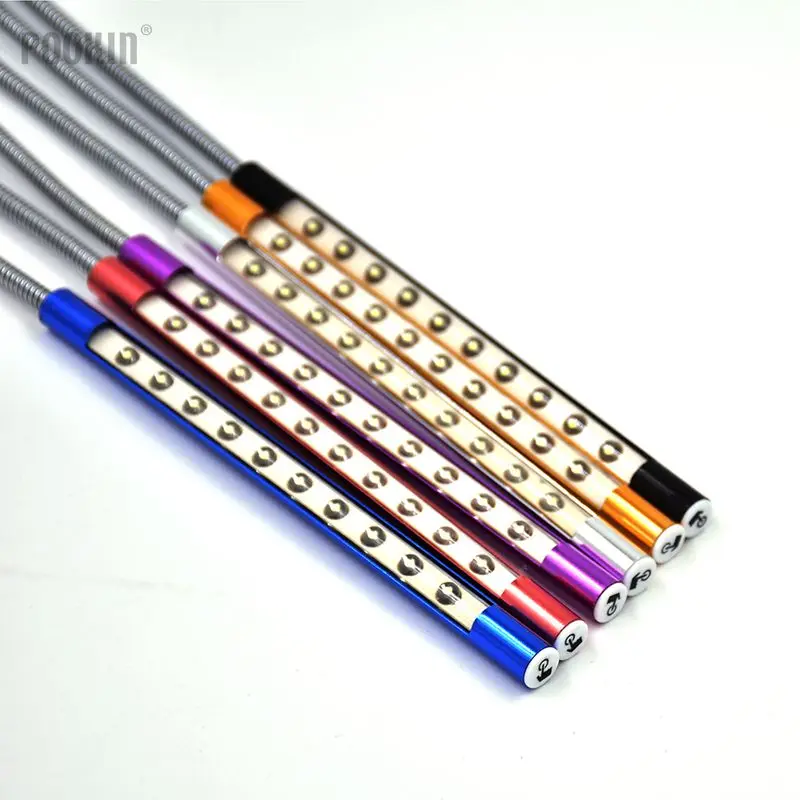 USB-светильник 10 светодиодов гибкий металлический Настольный светильник s для