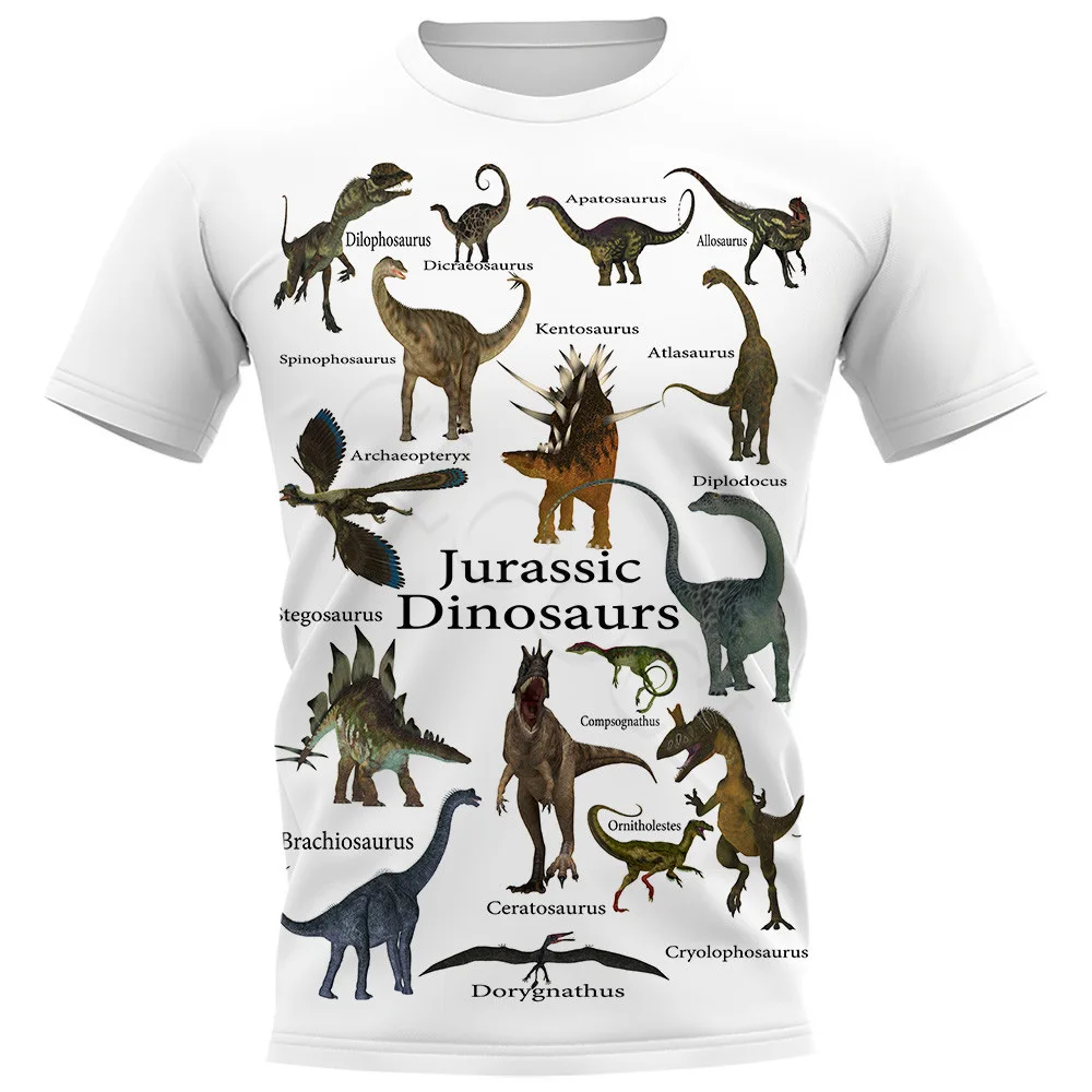 

CLOOCL футболка с изображением животного динозавр 3D печать футболки для мужчин и женщин с коротким рукавом Футболка модная летняя уличная топ...