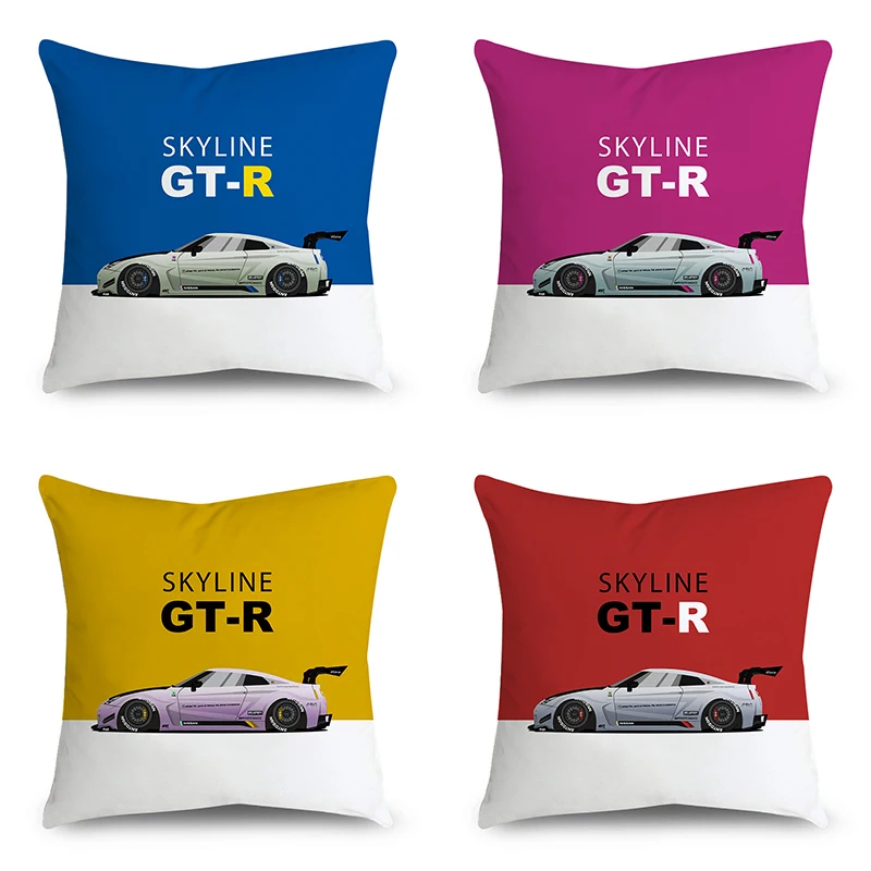 

Classic Car Cushion Cover Color Pattern Soft Short Plush Pillow Case for Home Sofa Car Chair seat Decor Pillowcase 45cm*45cm