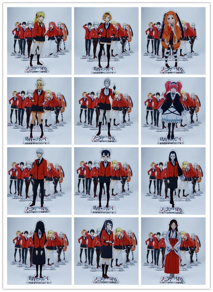 

NEW Anime Kakegurui Compulsive Gambler Acrylic Double-Sided Stand Figure Model Toy Meari Saotome Jabami Yumeko Momobami Kirari