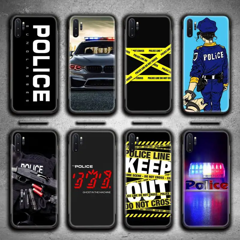 Чехол для телефона с символами полиции Samsung Galaxy Note20 ultra 7 8 9 10 Plus lite M51 M21 M31S J8 2018 Prime
