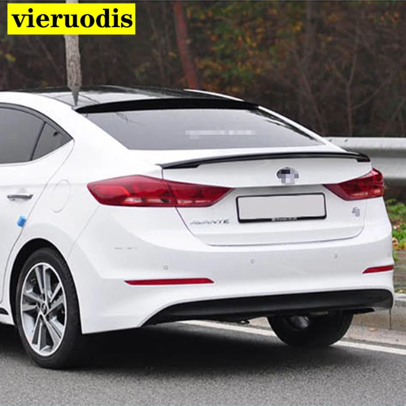 

Автомобильный спойлер для Hyundai Elantra 2016 2017, высококачественный Неокрашенный спойлер из АБС-пластика, Праймер, задний спойлер для багажника