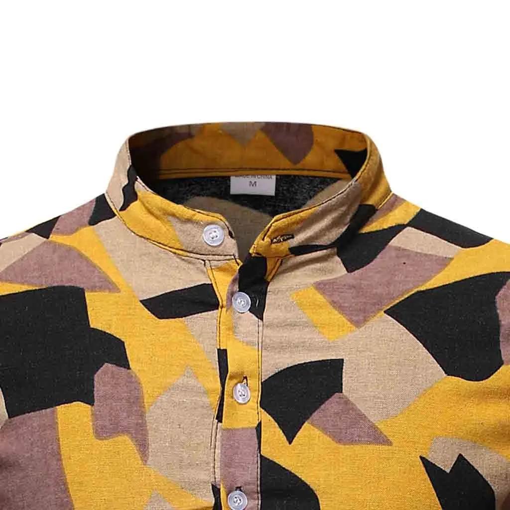 SAGACE Классическая Сексуальная мужская этническая с длинным рукавом Повседневная