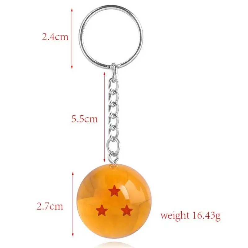 

Anime Goku Super Keychain 3D 1-7 Stars Cosplay Crystal Ball Key Chain Collection Toy Gift Key Ring Key Chain Accessories Cute