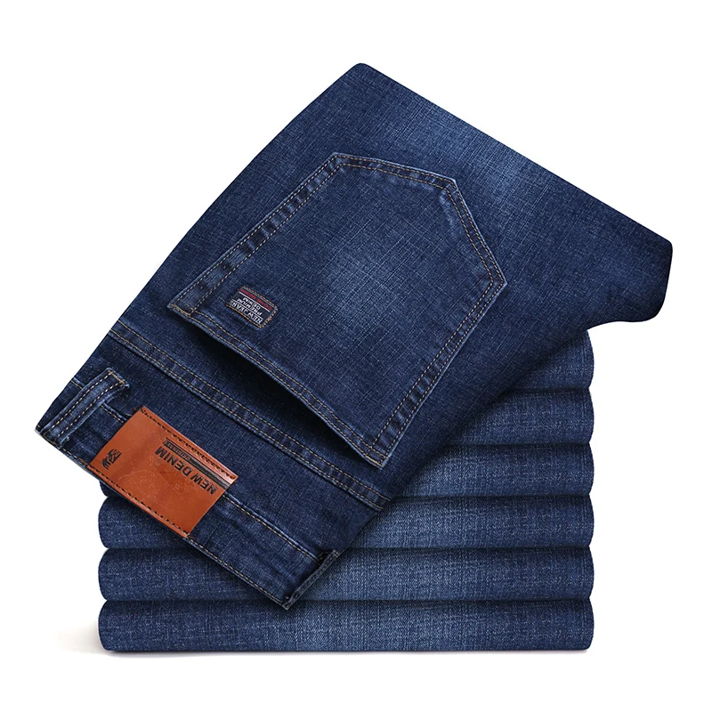 

2020 Jeans Men Fashion High Quality Straight Designer Denim Skinny Jeans Blue Cotton Mens Business Men's Trousers Size 28-40
