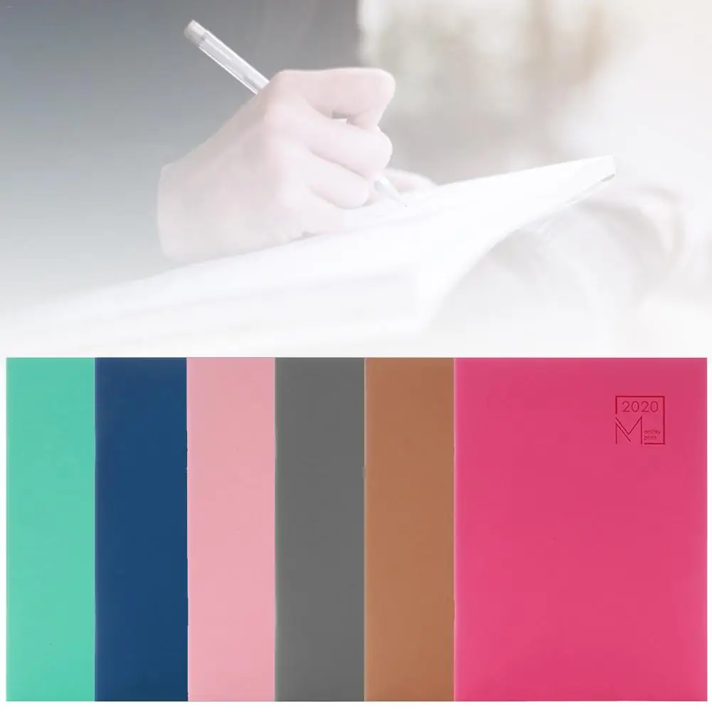 Ежемесячный Планировщик 2020 кожаный чехол 12 месячный планировщик 24 листа дневник