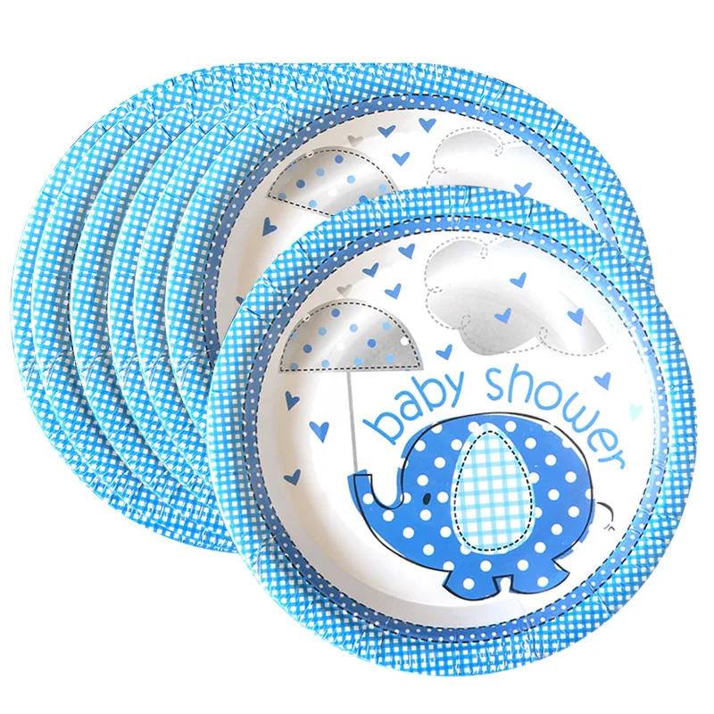 Тканевые салфетки с изображением синего слона для мальчиков скатерти украшения