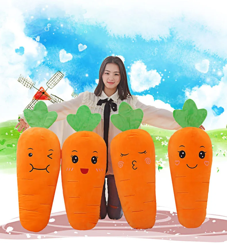 Новая пуховая хлопковая плюшевая морковка игрушка креативная большая Длинная
